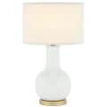 Indoor 1-light Louvre White Table Lamp