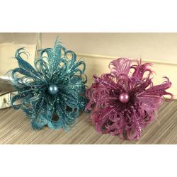 Prima Flowers Le Coque 'Windsor' Feather and Pearl Flowers (Pack of 2)