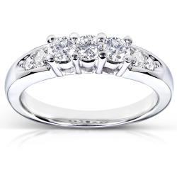 14k White Gold 3/8ct TDW Diamond Wedding Band