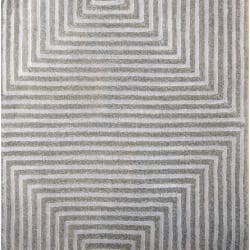 Candice Olson Hand-knotted Gray Apeiro Geometric Wool Rug (8' x 11')