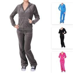 Journee Collection Women's 2-piece Velour Track Suit