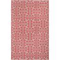 Hand-woven Coral Alpina Wool Rug (3'6 x 5'6)