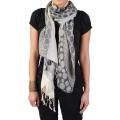 Journee Collection Women's Floral and Bubble Print Fringed Scarf