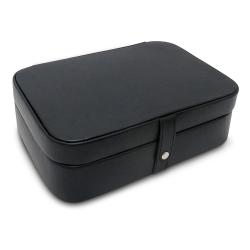 Morelle 'Kimberly' Black Leather Jewelry Box