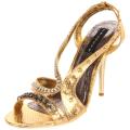 Celeste Women's 'Tao-03' Gold Stiletto Sandals