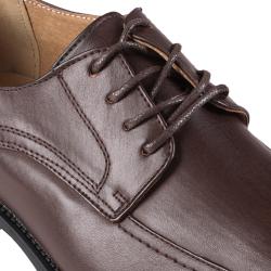Boston Traveler Men's Topstitched Lace-up Square Toe Oxfords