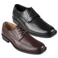 Boston Traveler Men's Topstitched Lace-up Square Toe Oxfords