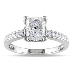 Miadora 18k White Gold 1 4/5ct TDW Certified Radiant-cut Diamond Ring (J, SI2)