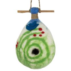 Bluebird Berry Felt Birdhouse (Nepal)
