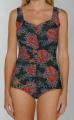 Island Pearls Missy Bright Paisley Shirred 1-piece Swimsuit