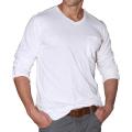 191 Unlimited Men's White V-neck Long-sleeve Tee
