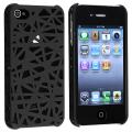 BasAcc Black Bird Nest Rubber Coated Case for Apple iPhone 4/ 4S