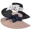 Journee Collection Women's Wide Brim Polka-dot Accent Sunhat