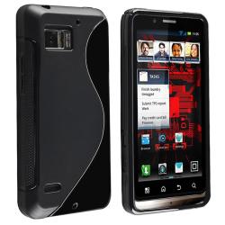 Black S-Line TPU Rubber Skin Case for Motorola Droid Bionic XT875