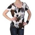 Journee Collection Women's Plus Stretchy Short-sleeve Print Shirt