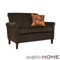 angelo:HOME Harlow Molten Brown Velvet Loveseat