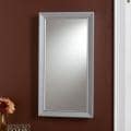 Serenity Wall-mount Jewelry Storage Mirror with Silver Finish