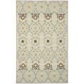 Hand-hooked Chelsea Light Blue/ Ivory Wool Rug (7'6 x 9'9)