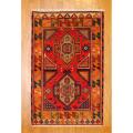Indo Hand-knotted Kazak Orange/ Rust Wool Rug (3' x 5')