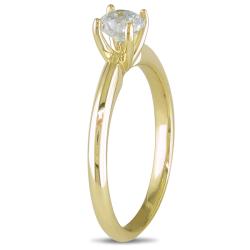 Miadora 14k Yellow Gold 1/2ct TDW Diamond Solitaire Engagement Ring (H-I, I2-I3)