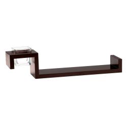 Mellanco 21-inch Espresso Ledge with Votive Cup