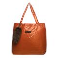 See by Chloe 9S7380 N105 543 Metallic Orange Nylon Tote