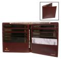 Bond Street Men's 'Hipster' Brown Polished Leather Bi-fold Wallet