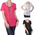 Journee Collection Women's Plus Short-sleeve Knit Shirt