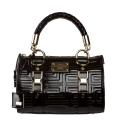 Versace Small Black Patent Leather Satchel