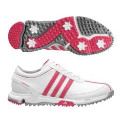 Adidas Women'sTraxion Lite FM White/ Pink Golf Shoes