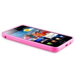 Hot Pink Jelly TPU Rubber Skin Case for Samsung Galaxy S II i9100