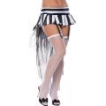 Coquette Women's Tiered Pleated Black/White Mini Skirt