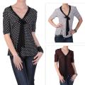 Journee Collection Junior's Plus Half-sleeve V-neck Top