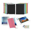 Premium Apple iPad 3/4 Ribbed Leatherette Hybrid Smart Case with Screen Guard