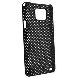 Black Mesh V2 Snap-on Rubber Coated Case for Samsung Galaxy S II i9100