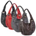 Journee Collection Women's Double Handle Studded Faux Leather Satchel