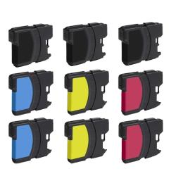 Brother LC61 Compatible Ink Cartridge (Pack of 9)