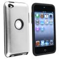 Black/ Silver Hybrid Case for Apple iPod Touch 4th Generation