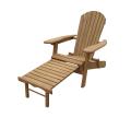 Foldable Adirondack Chair with Pull Out Ottoman