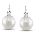 Miadora 14k Gold South Sea Pearl and 1/4ct TDW Diamond Earrings (G-H, I1-I2) (12-13 mm)