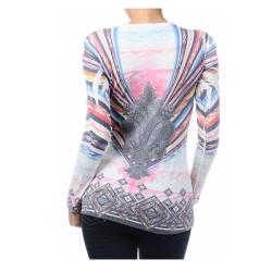 Tabeez Women's Mystic Rhinestone Sublimation Top