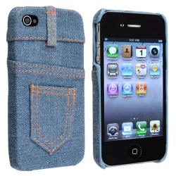 Light Blue Jean Rear Snap-on Case for Apple iPhone 4/ 4S