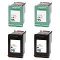 Hewlett Packard 95/98 Black/Color Ink Cartridge (Pack of 4) (Remanufactured)