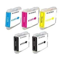 Brother LC51 Compatible Black/ Color Ink Cartridge (Pack of 5)