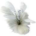 Laliberi Quick Clip Flowers 1/Pkg-White Feather Bloom