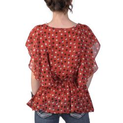 Journee Collection Women's Contemporary Plus Print Chiffon Top