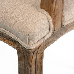 Christopher Knight Home Jules Weathered Hardwood Tufted Beige Arm Chair