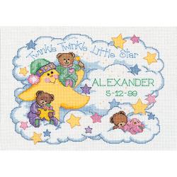 Twinkle Twinkle Birth Record Counted Cross Stitch Kit-14