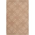 Aimee Wilder Hand-tufted Beige Courland Geometric Trellis Wool Rug (8' x 11')