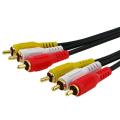 BasAcc 3 RCA Composite 12-foot Video/ Audio Cable